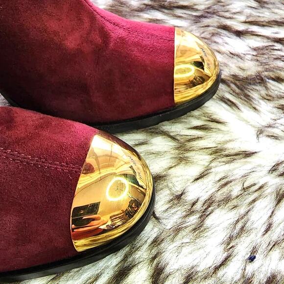 Giuseppe Zanotti Suede Leather Cap Toe Mid Calf Heeled Boots - Picture 2 of 7